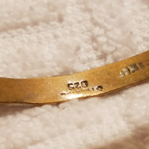 Vintage Wrist Bracelet 925 Sterling Silver & Gold - Picture 8 of 8